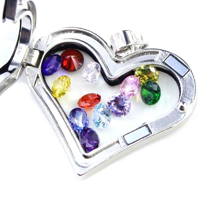 ALEXCRAFT Wholesale 24PCS Crystal Glass Zircon Round 5MM Birthstones Floating Charms Bulk for Living Memory Locket Necklace - Image 2